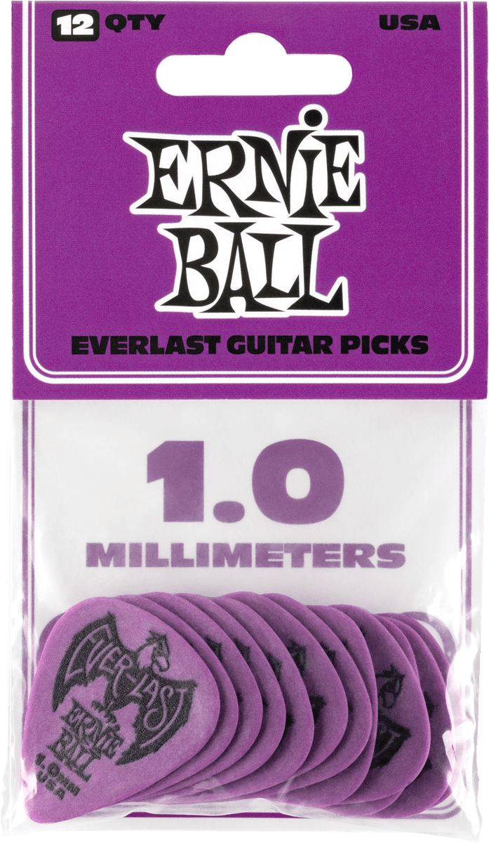 Ernie Ball Mediators Everlast Sachet De 12 Violet 1mm - Púas - Variation 1