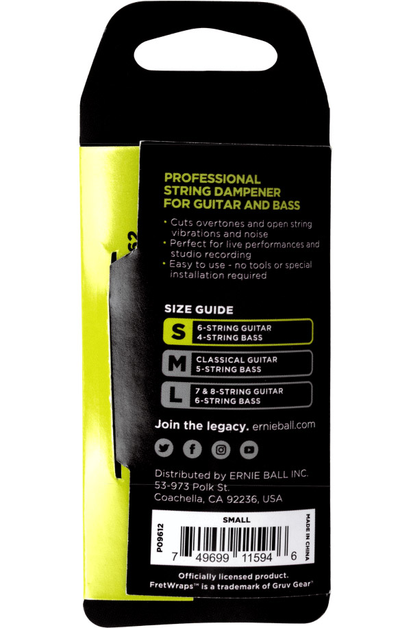 Ernie Ball Fretwrap String Muter Sm P09612 - Atenuador para cuerdas - Variation 1