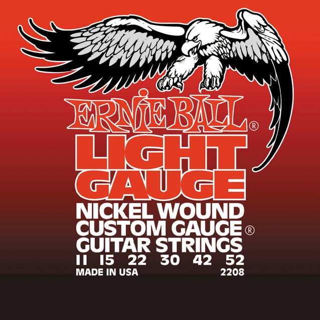 Ernie Ball Jeu De 6 Cordes Electric (6) 2208 Nickel Wound Custom Gauge Light 11-52 - Cuerdas guitarra eléctrica - Variation 1