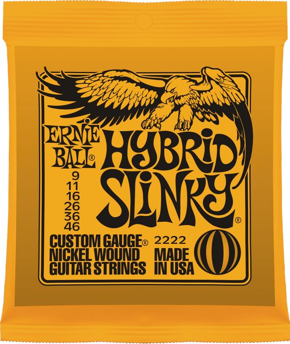 Ernie Ball Jeu De 6 Cordes Electric (6) 2222 Hybrid Slinky Nickel Wound 9-46 - Cuerdas guitarra eléctrica - Variation 1