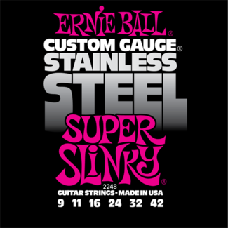 Ernie Ball Jeu De 6 Cordes Electric (6) 2248 Custom Gauge Stainless Steel Super Slinky 9-46 - Cuerdas guitarra eléctrica - Variation 1