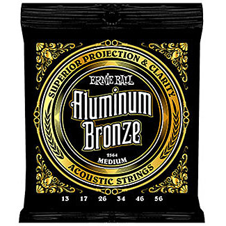 Ernie Ball Jeu De 6 Cordes Folk (6) 2564 Aluminum Bronze Acoustic Medium 13-56 - Cuerdas guitarra acústica - Variation 1