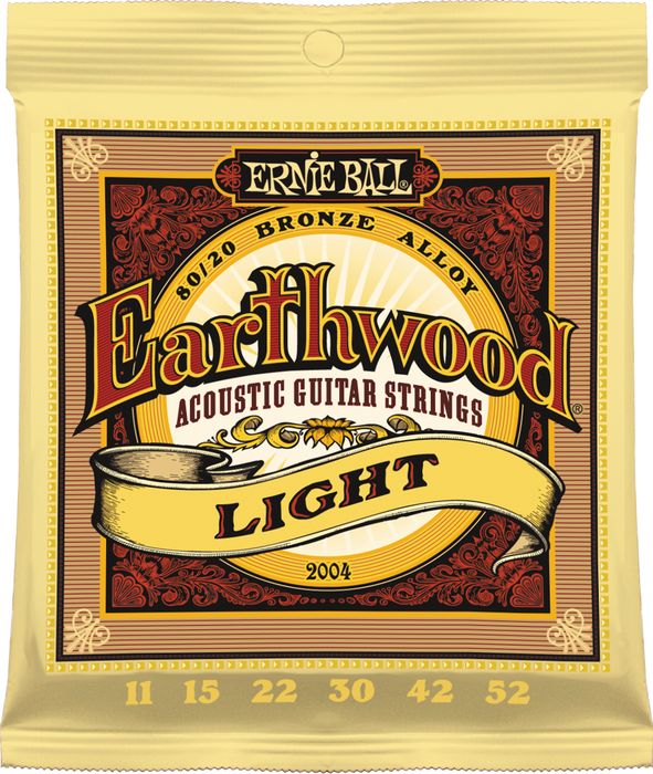 Ernie Ball Jeu De 6 Cordes Folk (6) 2004 Earthwood 80/20 Bronze Light 11-52 - Cuerdas guitarra acústica - Variation 1