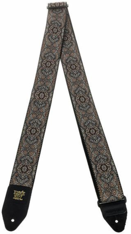 Ernie Ball P04163 Gold & Black Paisley Jacquard 2in. Guitar Strap Polypropylene 5.08cm - Correa - Variation 1