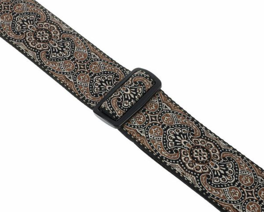 Ernie Ball P04163 Gold & Black Paisley Jacquard 2in. Guitar Strap Polypropylene 5.08cm - Correa - Variation 2