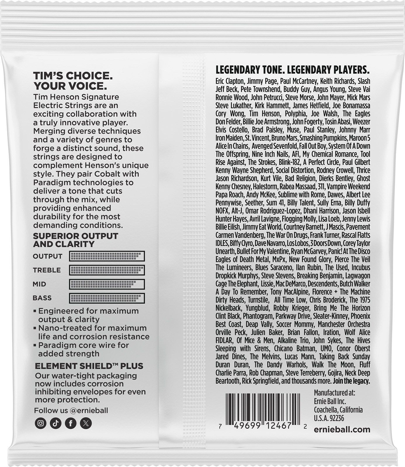 Ernie Ball Pack Cordes Et Accessoires Signature Tim Henson - Herramientas multitool - Variation 5