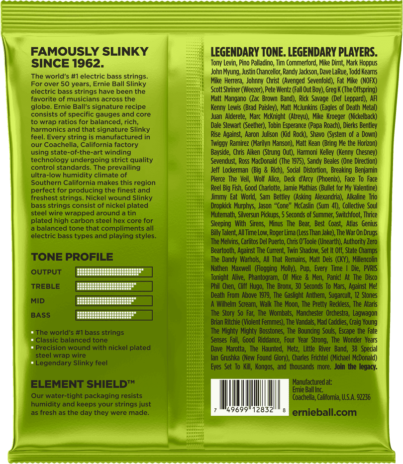 Ernie Ball Jeu De 4 Cordes Bass (4) 2832 Regular Slinky 50-105 - Cuerdas para bajo eléctrico - Variation 1