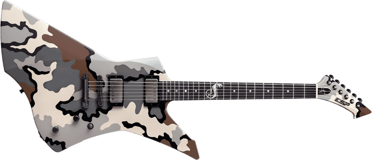 Esp Custom Shop James Hetfield Snakebyte Jap Signature 2h Emg Eb - Camo - Guitarra electrica metalica - Main picture
