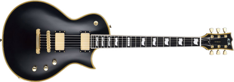 Esp E-ii Eclipse 2h Seymour Duncan Ht Eb - Vintage Black - Guitarra eléctrica de corte único. - Main picture