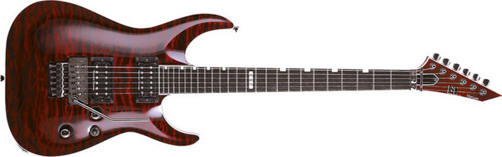 Esp E-ii Horizon Fr Hh Seymour Duncan Fr Eb - See Thru Black Cherry - Guitarra eléctrica con forma de str. - Main picture