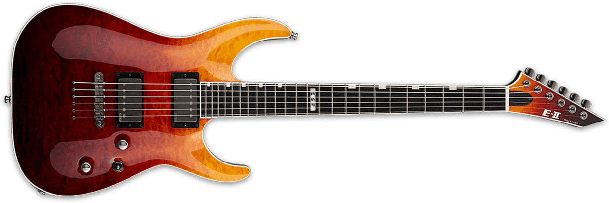 Esp E-ii Horizon Nt-ii Japon Hh Emg Ht Eb - Tiger Eye Amber Fade - Guitarra eléctrica con forma de str. - Main picture