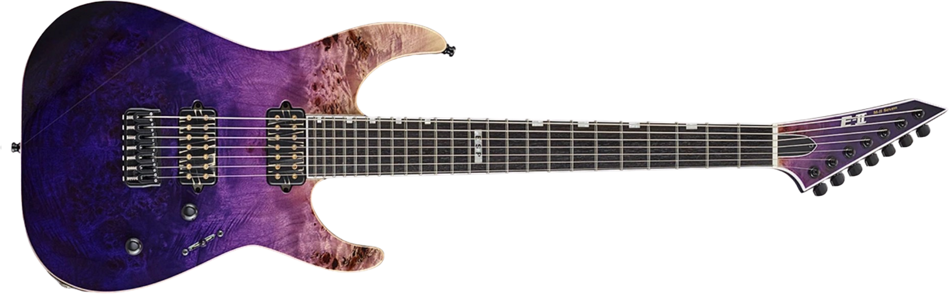 Esp E-ii M-ii 7c Ht Japon 2h Bare Knuckle Eb - Purple Natural Fade - Guitarra electrica metalica - Main picture