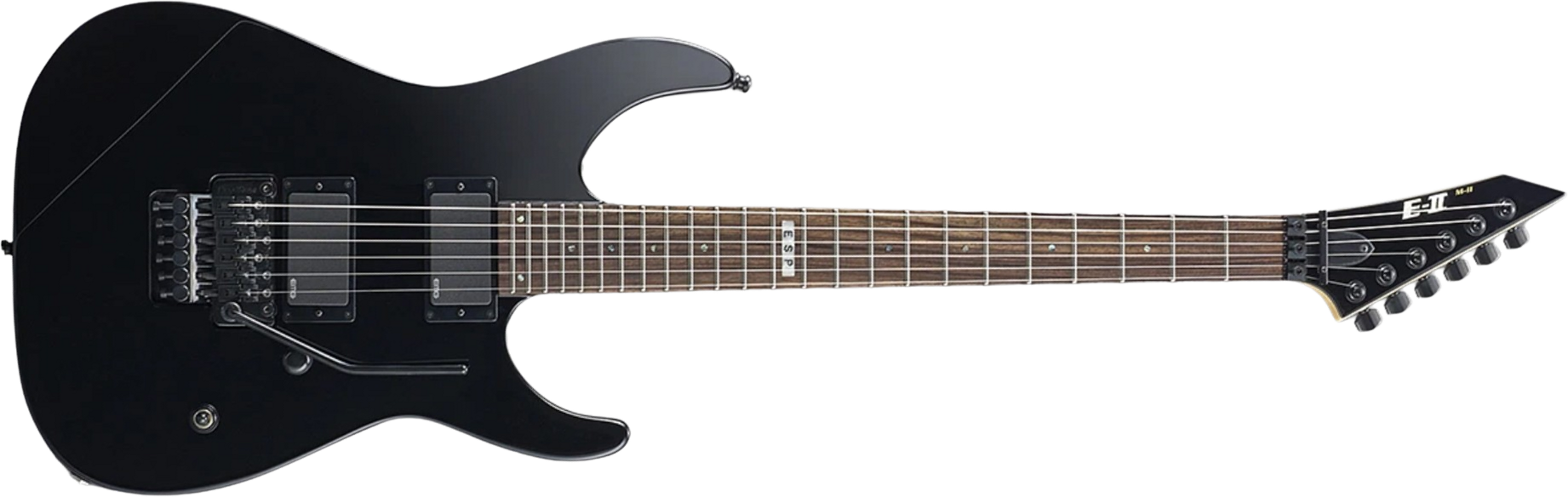 Esp E-ii M-ii Neck Thru Jap 2h Emg Fr Rw - Black - Guitarra eléctrica con forma de str. - Main picture