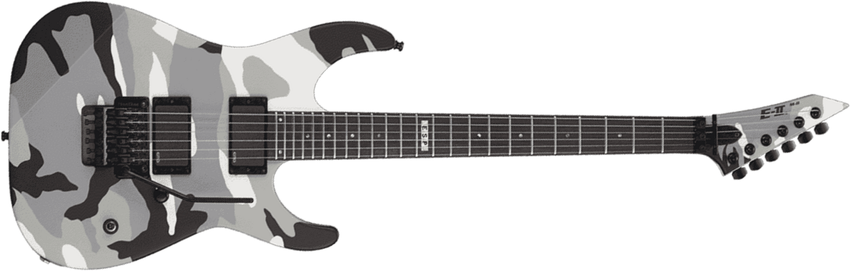 Esp E-ii M-ii Neck Thru Jap 2h Emg Fr Eb - Urban Camo - Guitarra eléctrica con forma de str. - Main picture