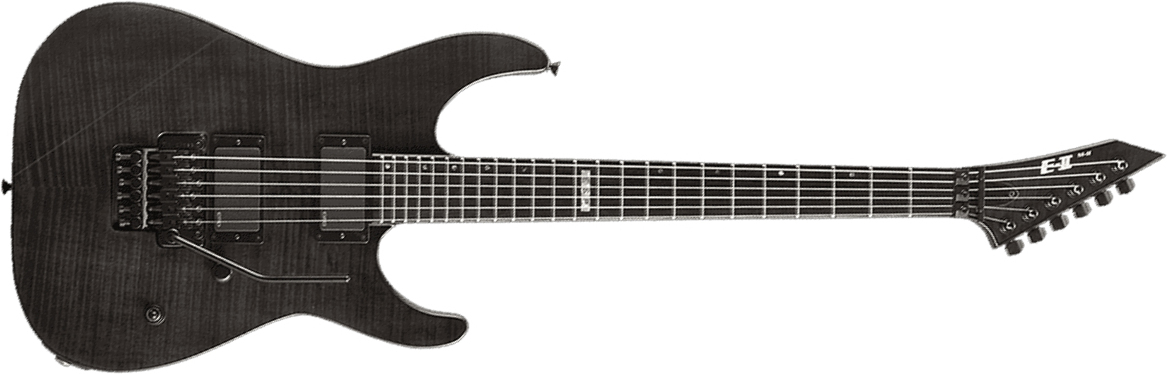 Esp E-ii M-ii Neck Thru Japon Hh Emg Fr Eb - See Thru Black - Guitarra eléctrica con forma de str. - Main picture