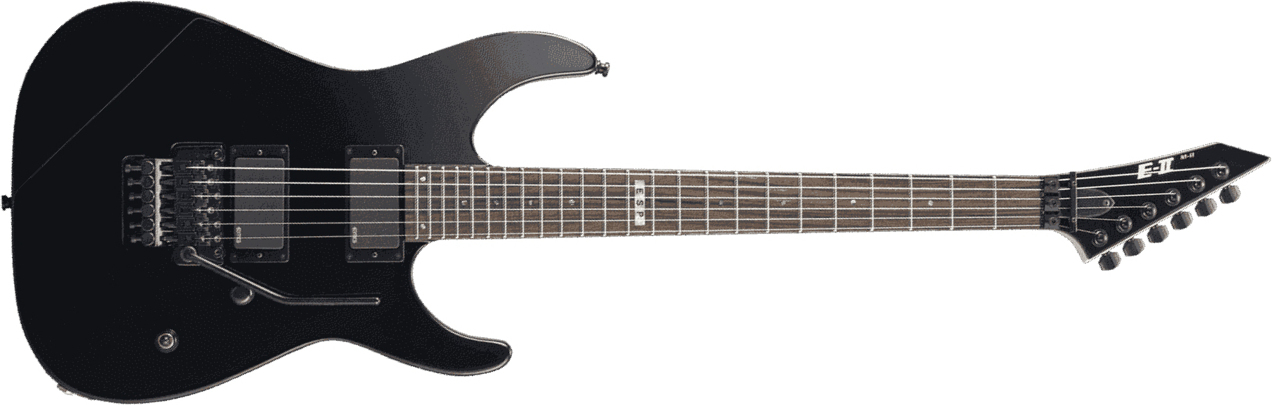 Esp E-ii M-ii Neck Thru Nt Hh Emg Fr Rw - Black - Guitarra eléctrica con forma de str. - Main picture