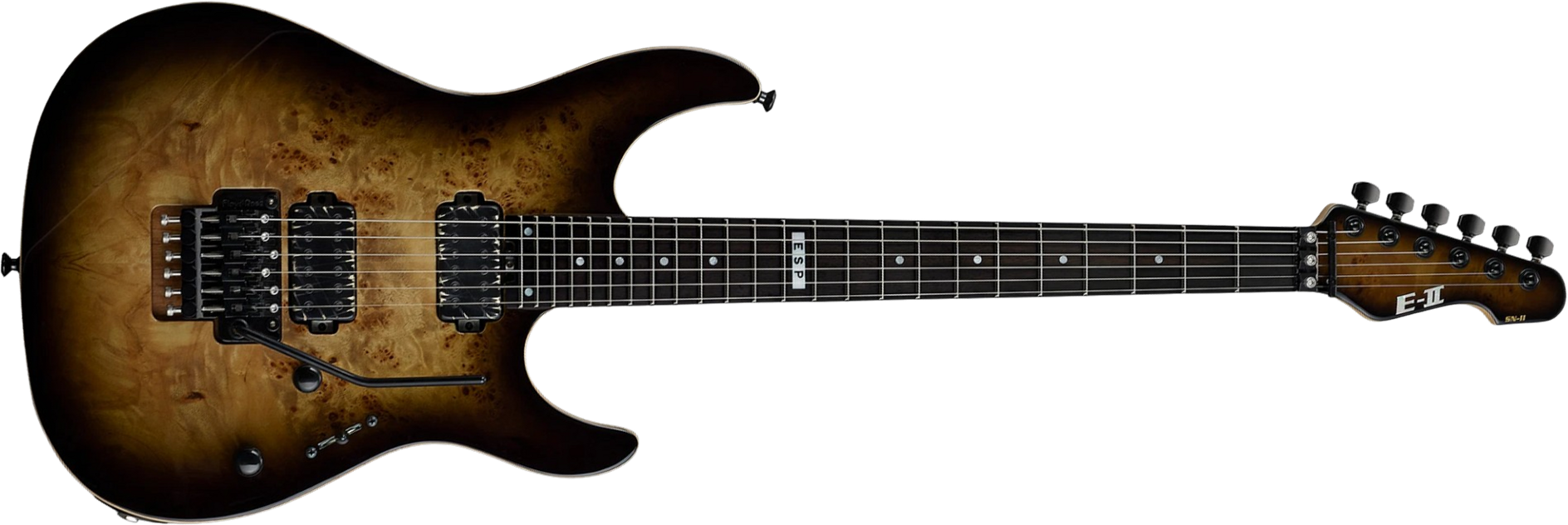 Esp E-ii Sn-ii Jap 2h Bare Knuckle Fr Eb - Nebula Black Burst - Guitarra electrica metalica - Main picture