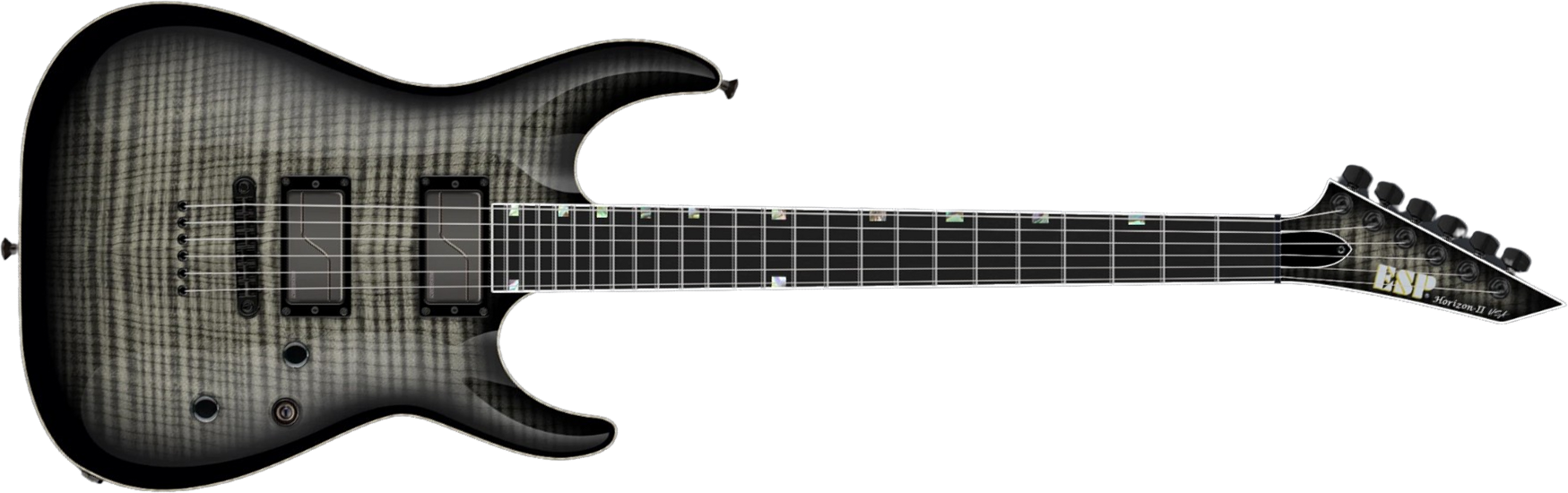 Esp Horizon-ii Usa 2h Fishman Fluence Modern Ht Eb - See Thru Black Sunburst - Guitarra electrica metalica - Main picture