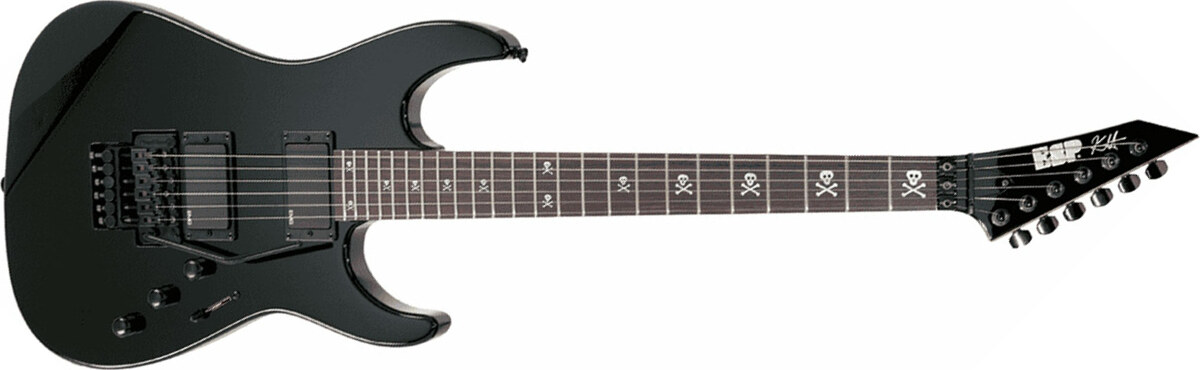 Esp Kirk Hammett Kh-2 Hh Emg Fr Rw - Black - Guitarra eléctrica con forma de str. - Main picture