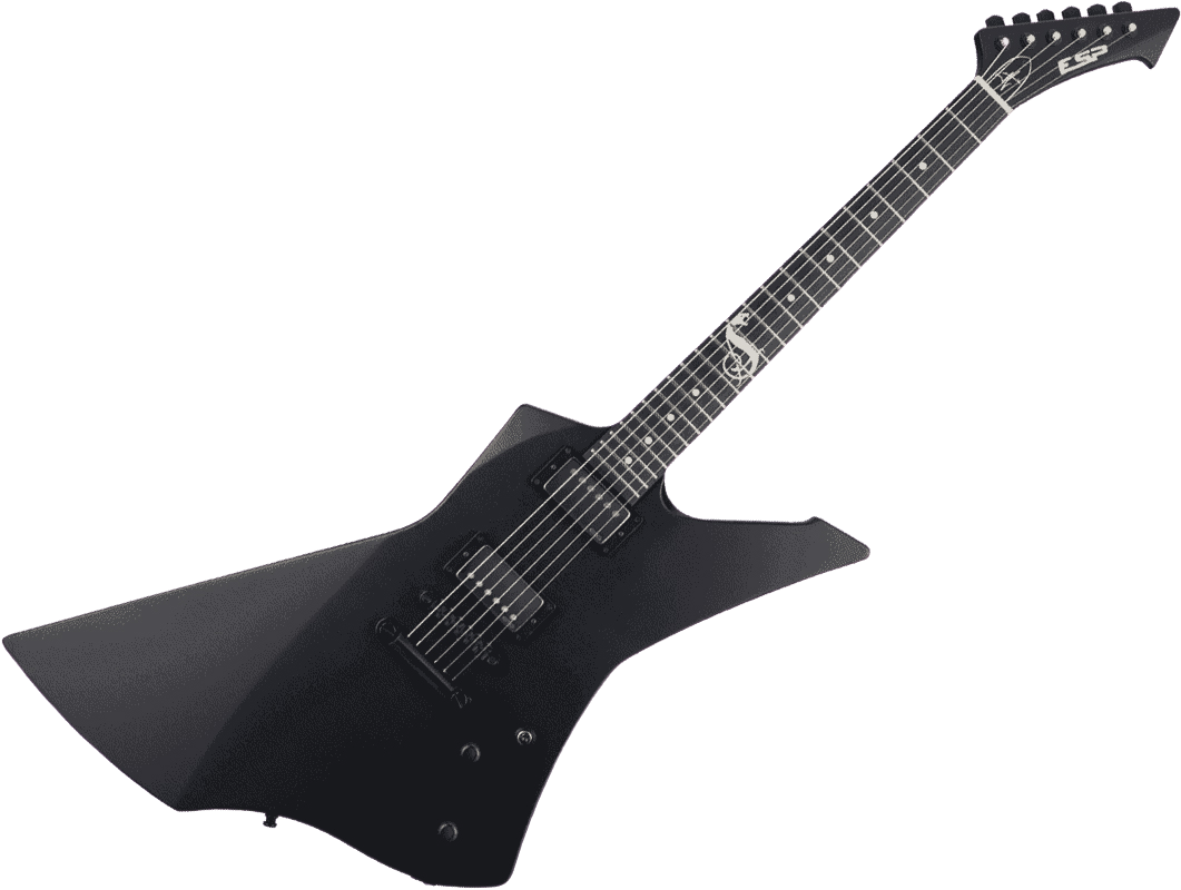 Guitarra eléctrica de cuerpo sólido Esp Custom Shop James Hetfield  Snakebyte (Japan) - black satin negro