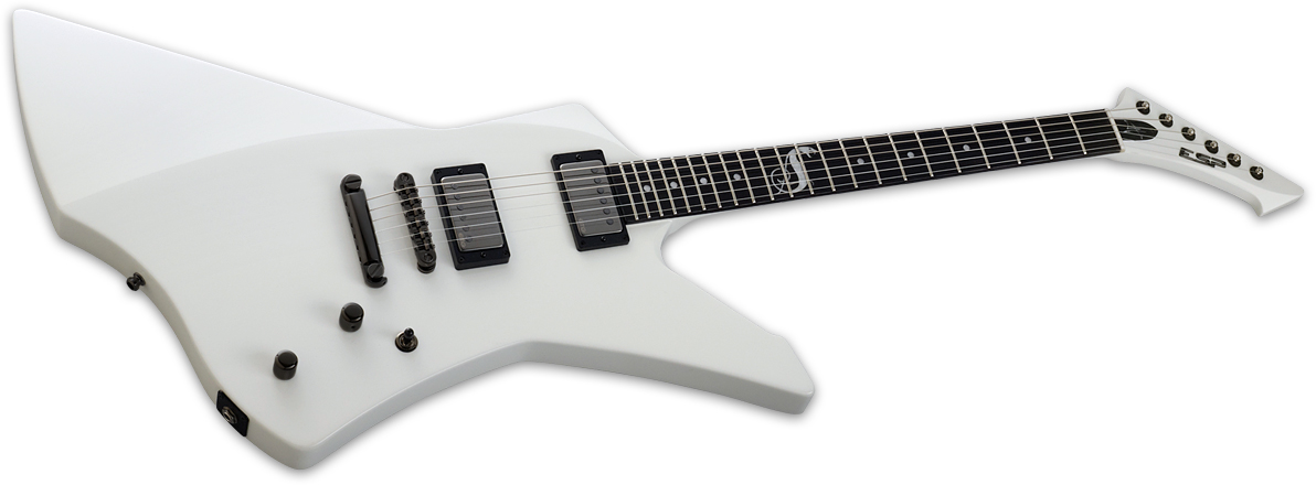 Esp Custom Shop James Hetfield Snakebyte Japon Signature Hh Emg Eb - Snow White - Guitarra electrica metalica - Variation 1