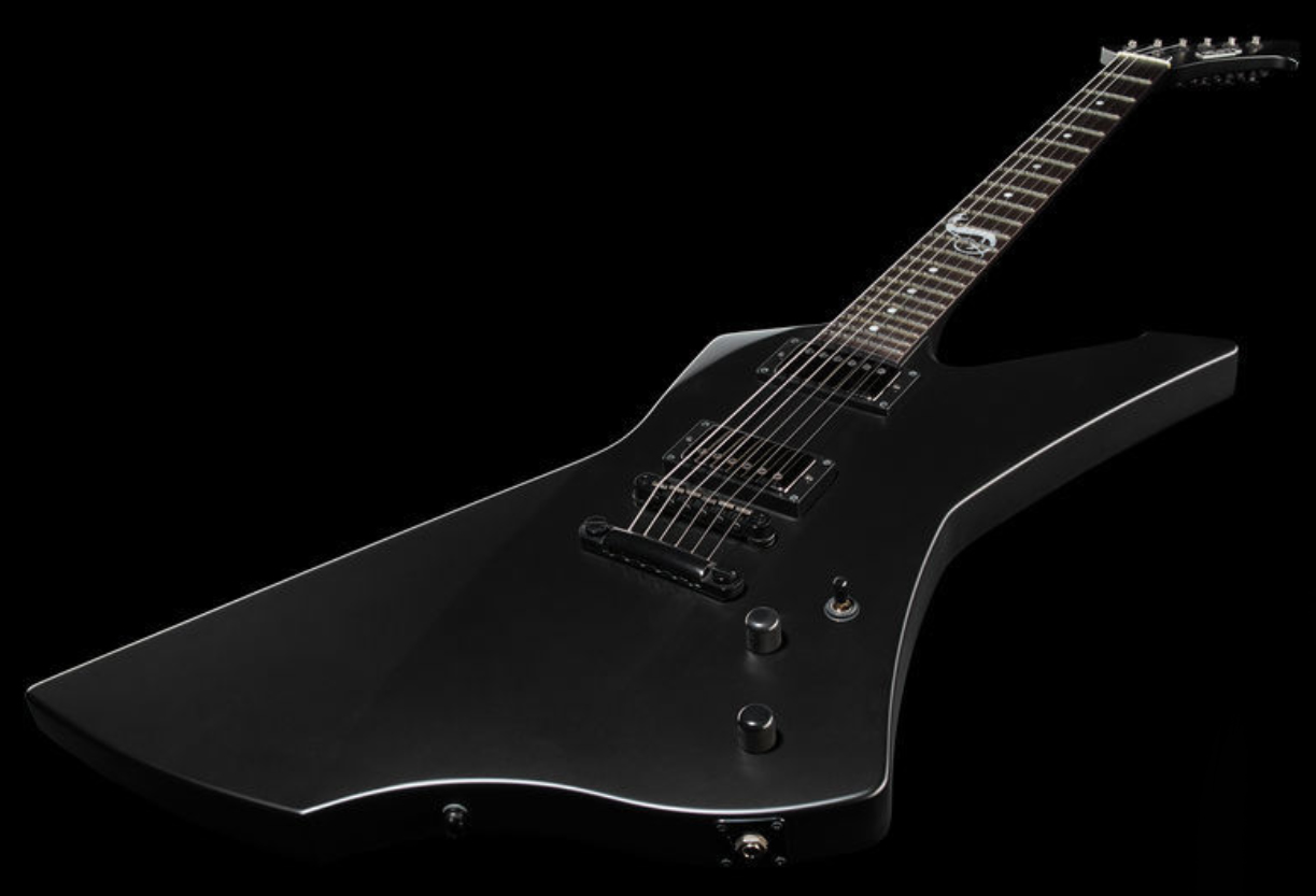 Esp Custom Shop James Hetfield Snakebyte Jap Signature 2h Emg Eb - Black Satin - Guitarra electrica metalica - Variation 1