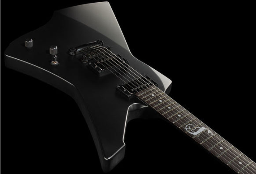 Esp Custom Shop James Hetfield Snakebyte Jap Signature 2h Emg Eb - Black Satin - Guitarra electrica metalica - Variation 2