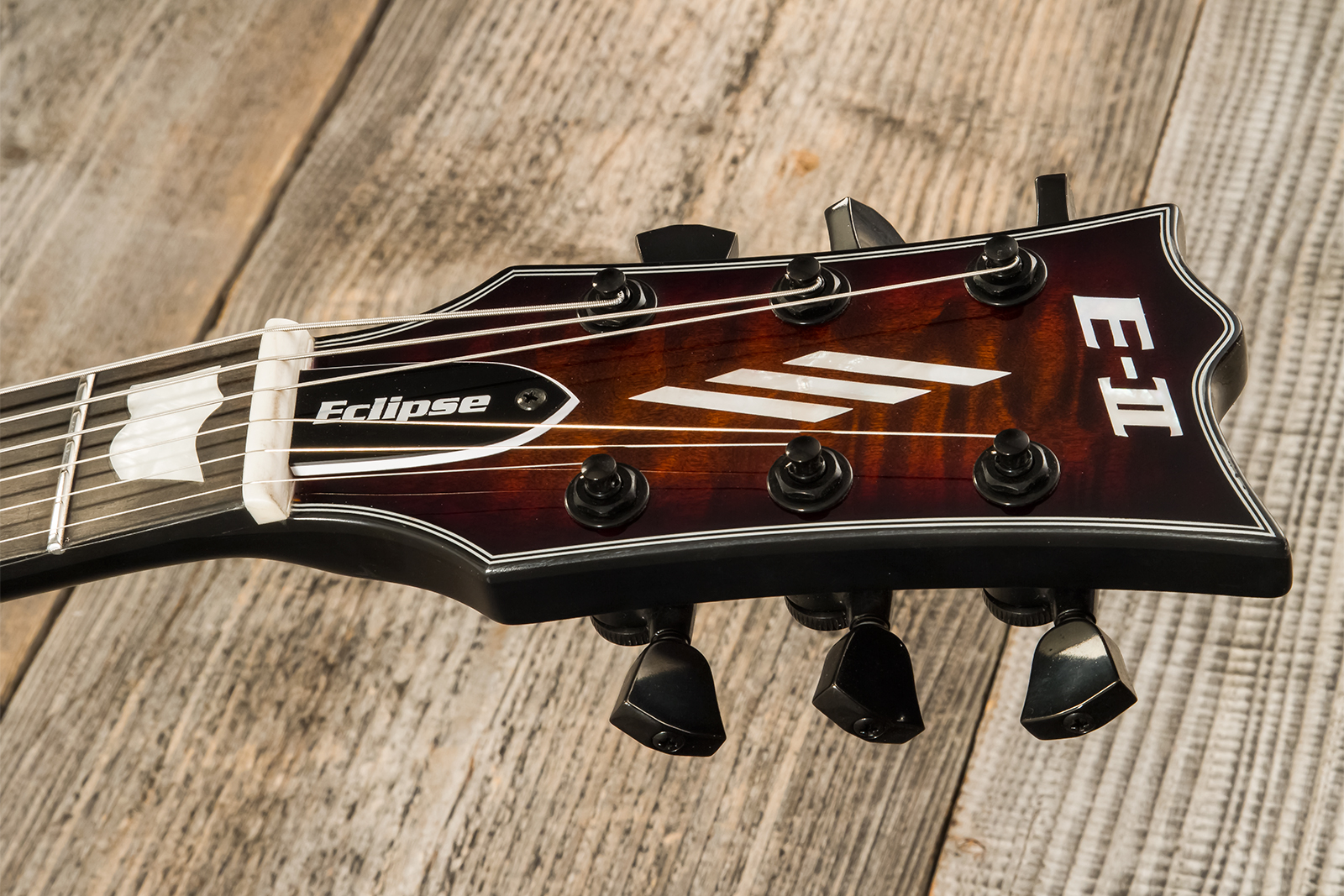 Esp E-ii Eclipse Jap 2h Fishman Fluence Modern Ht Eb - Tiger Eye Sunburst - Guitarra eléctrica de corte único. - Variation 9