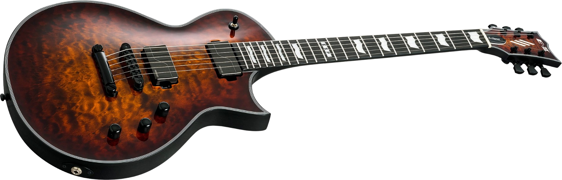 Esp E-ii Eclipse Jap 2h Fishman Fluence Modern Ht Eb - Tiger Eye Sunburst - Guitarra eléctrica de corte único. - Variation 1