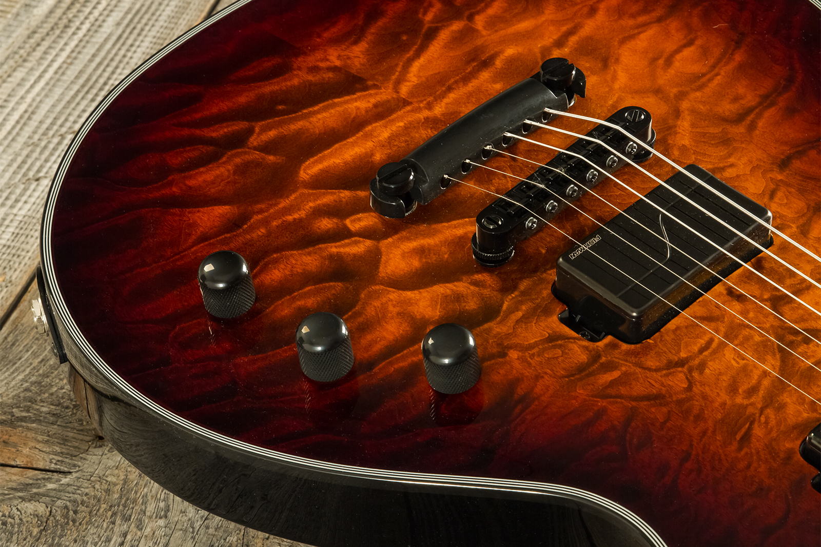 Esp E-ii Eclipse Jap 2h Fishman Fluence Modern Ht Eb - Tiger Eye Sunburst - Guitarra eléctrica de corte único. - Variation 7