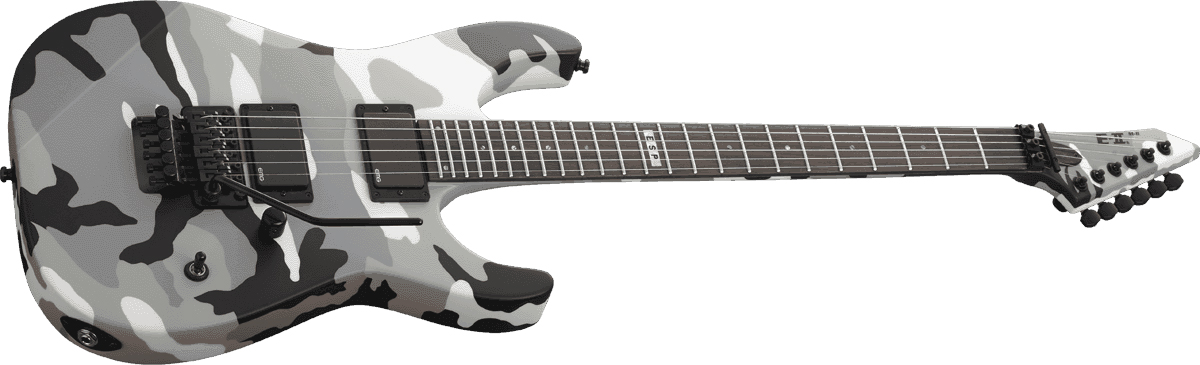 Esp E-ii M-ii Neck Thru Jap 2h Emg Fr Eb - Urban Camo - Guitarra eléctrica con forma de str. - Variation 1