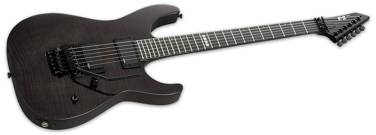 Esp E-ii M-ii Neck Thru Japon Hh Emg Fr Eb - See Thru Black - Guitarra eléctrica con forma de str. - Variation 1