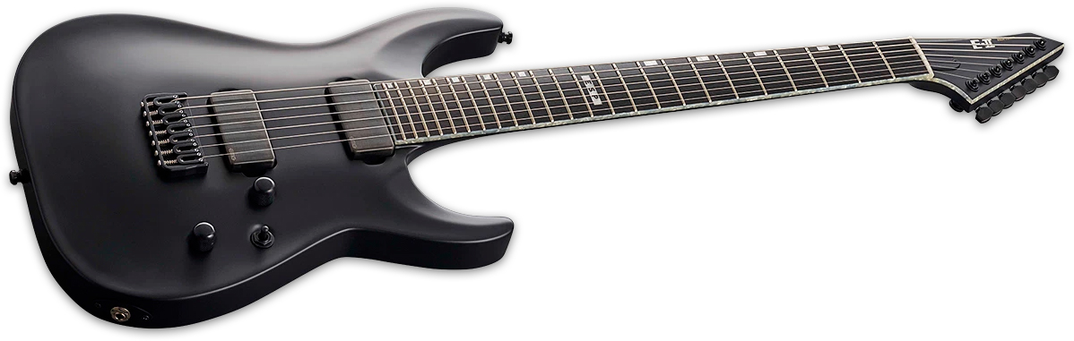 Esp Eii Horizon Nt7b Hipshot Jap 7c Baryton 2h Emg Eb - Black Satin - Guitarra eléctrica barítono - Variation 1