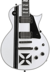 Guitarra eléctrica de corte único. Esp Custom Shop James Hetfield Iron Cross (Japan) - Snow white