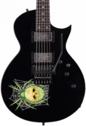 Guitarra eléctrica de corte único. Esp Custom Shop Kirk Hammett 30th Anniversary KH-3 Spider (Japan) - Black w/spider graphic