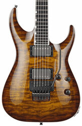 Guitarra eléctrica con forma de str. Esp E-II Horizon FR-II (EMG, Japan) - Trans amber