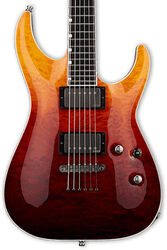 Guitarra eléctrica con forma de str. Esp E-II Horizon NT-II (Japan) - Tiger eye amber fade