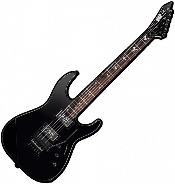 Guitarra eléctrica de cuerpo sólido Esp KH-2 Kirk Hammett Signature Neck-Thru - Gloss black