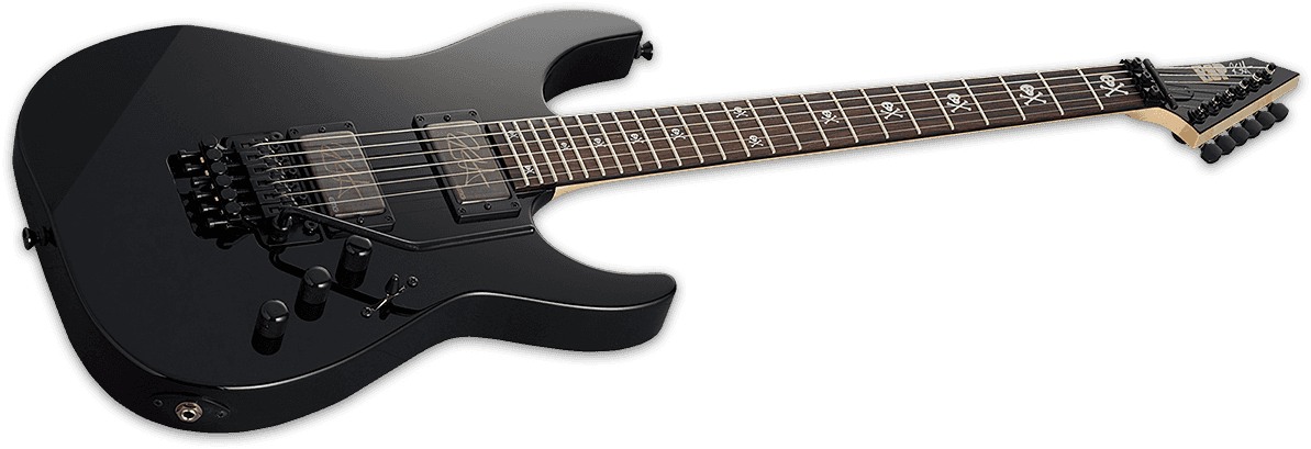 Esp Custom Shop Kirk Hammett Kh-2 Neck Thru Body Jap Signature 2h Emg Fr Rw - Black - Guitarra eléctrica con forma de str. - Variation 2