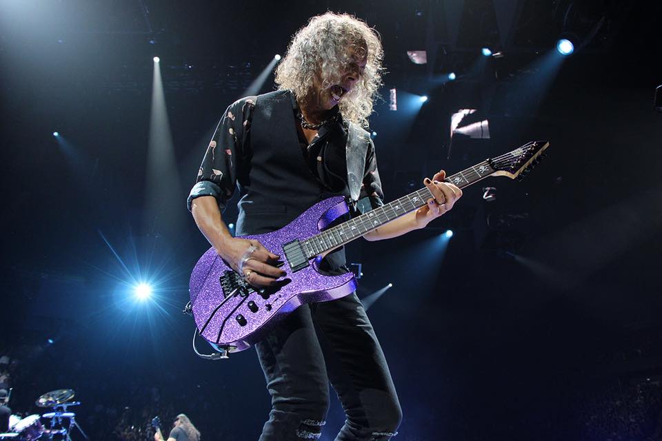 Esp Kirk Hammett Kh-2 Signature Hh Emg Fr Rw - Purple Sparkle - Guitarra eléctrica con forma de str. - Variation 2