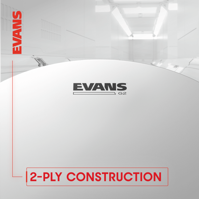 Evans B13g2   G2 Tom Frappe Sablee 13 - 13 Pouces - Parche para tom - Variation 3
