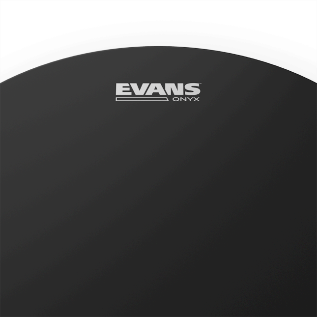 Evans B18onyx2 Onyx Tom Frappe Noire - 18 Pouces - Parche de bombo - Variation 1