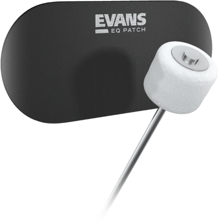 Evans Eq Double Pedal Patch, Black Nylon - Muffle ring control - Main picture