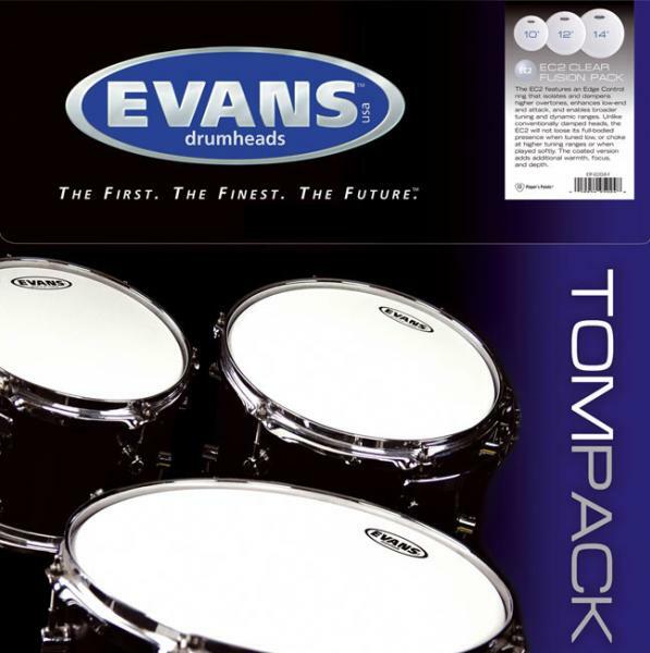 Evans Tpg2clrf  Pack G2 Tom Frappe Transparentes Fusion 10 12 14 - Pack Peaux - Pack de parches - Main picture