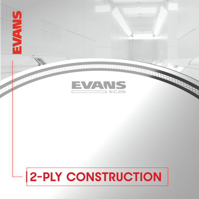 Evans Ec2s Clear Tom Batter - 16 Pouces - Parche para tom - Variation 1