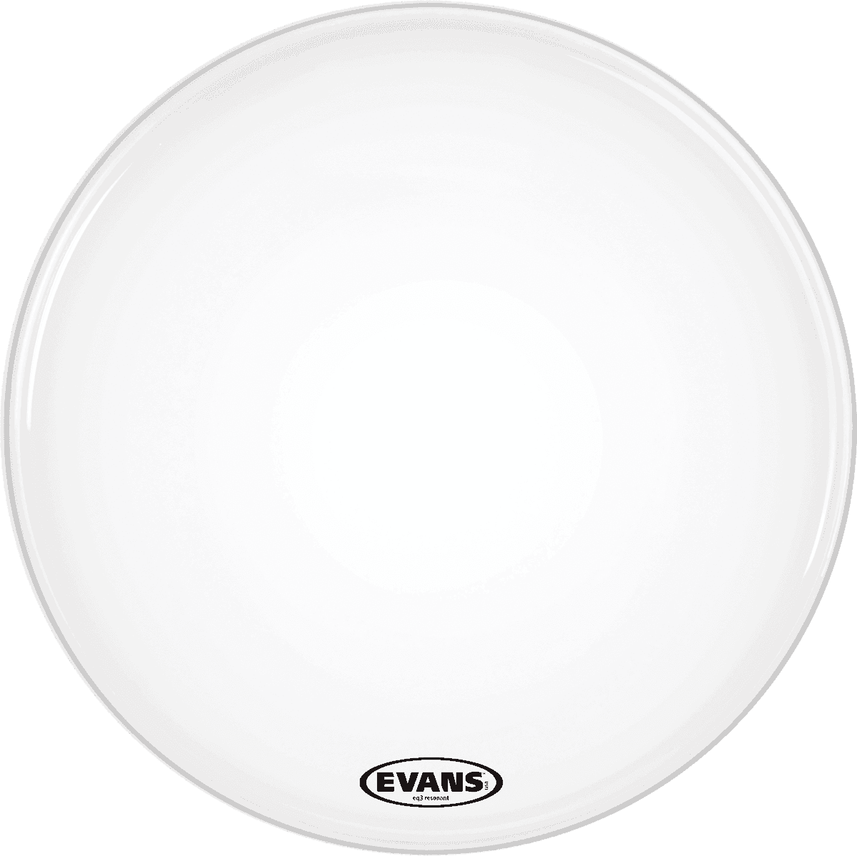 Evans Eq3 Resonant No Port Smooth White Bass Drumhead, Bass Hoop - 16 Pouces - Parche de bombo - Variation 1