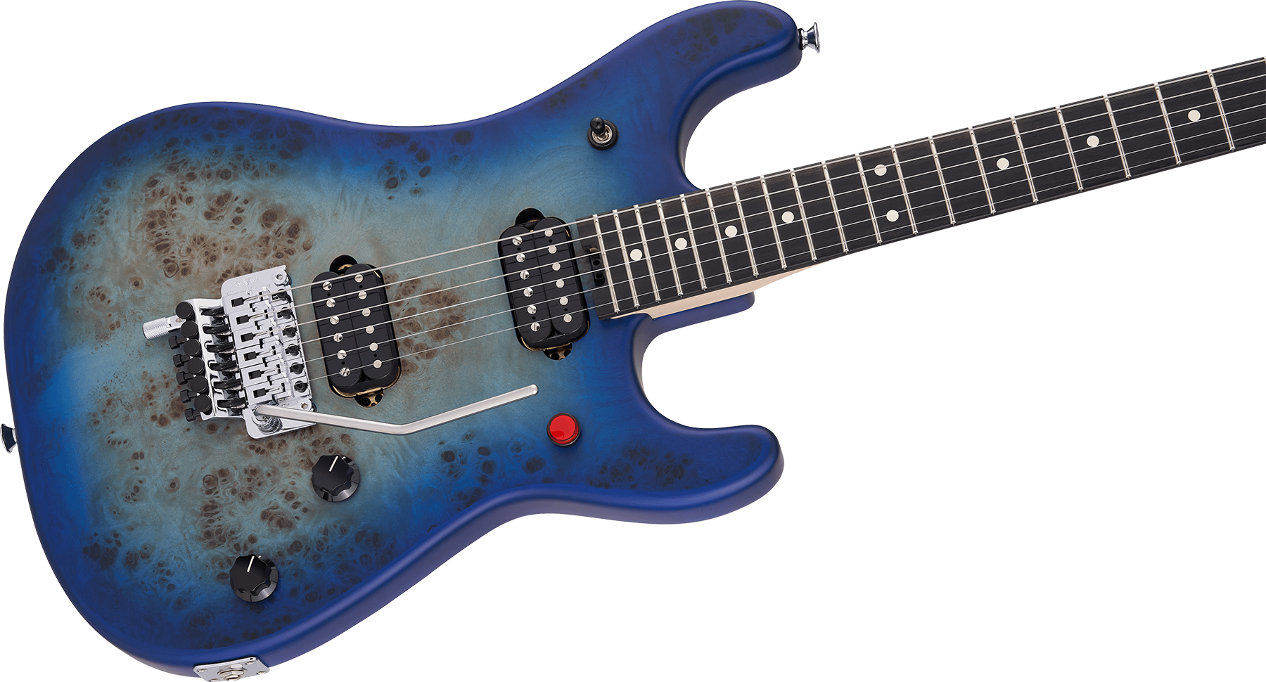 Evh 5150 Deluxe Poplar Burl Mex 2h Fr Eb - Aqua Burst - Guitarra eléctrica con forma de str. - Variation 2