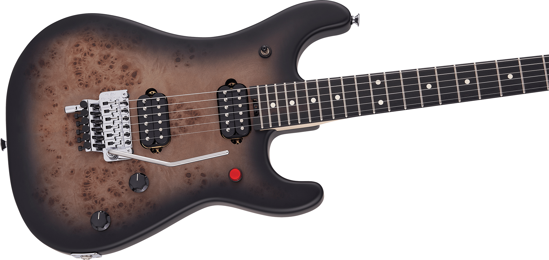 Evh 5150 Deluxe Poplar Burl Mex 2h Fr Eb - Black Burst - Guitarra eléctrica con forma de str. - Variation 2