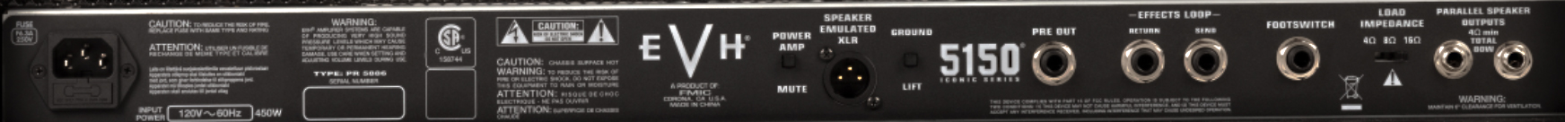 Evh 5150 Iconic Series Head 80w Black - Cabezal para guitarra eléctrica - Variation 4