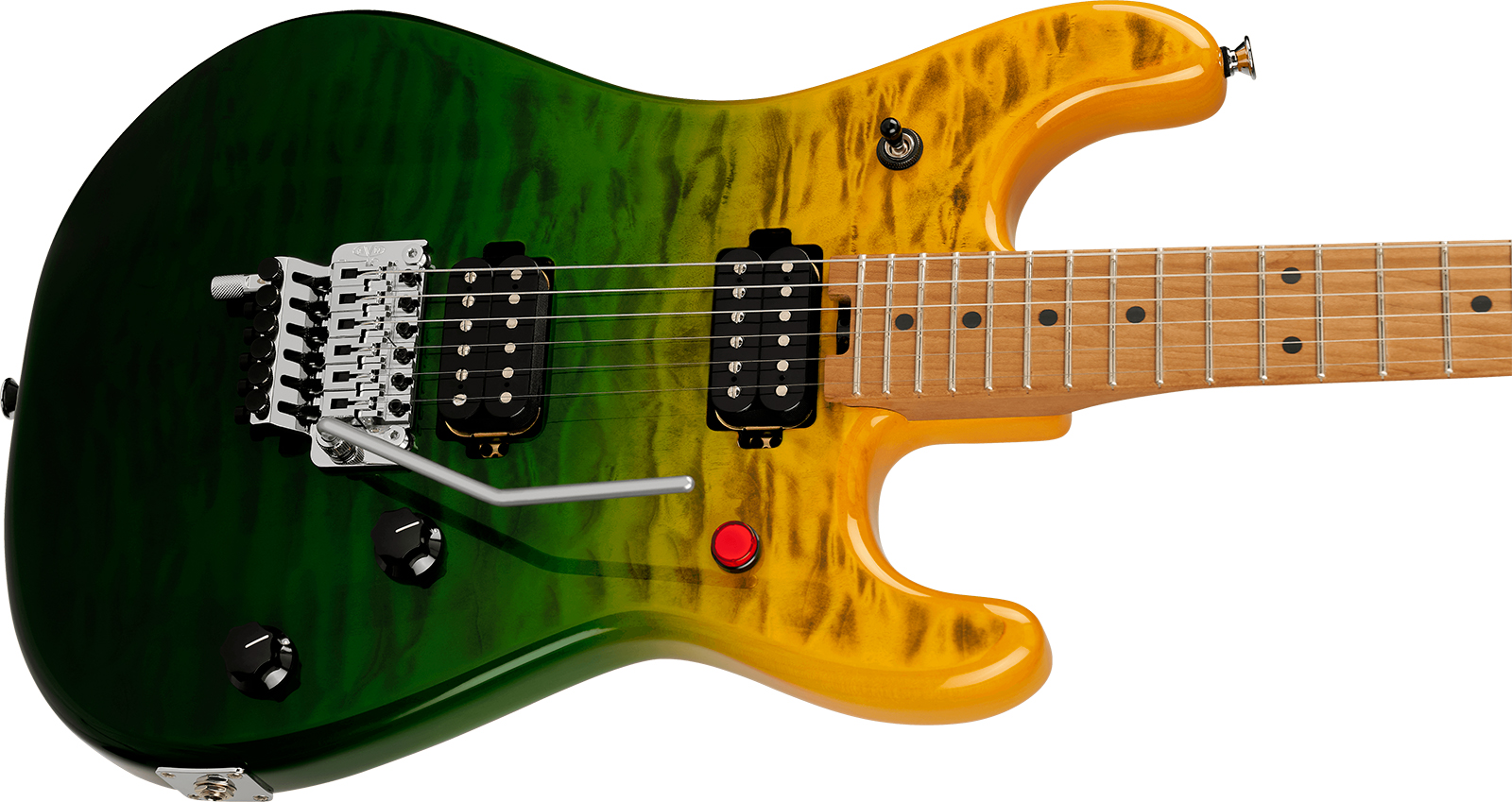 Evh 5150 Series Deluxe Qm Mex 2h Fr Mn - Limeade Zest - Guitarra eléctrica con forma de str. - Variation 2